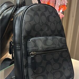 Coach Black Backpack Sleek Modern Design